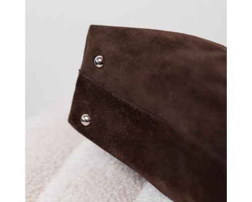 Жіноча сумка замшева Аляска коричнева