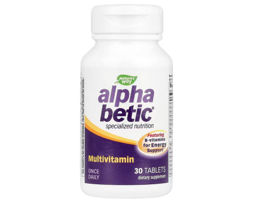 Мультивітаміни для діабетиків, Alpha Betic® Multivitamin, Nature's Way, один раз на день, 30 таблеток