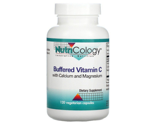 Вітамін C з кальцієм та магнієм, Vitamin C, Nutricology, буферизований, 120 вегетаріанських капсул