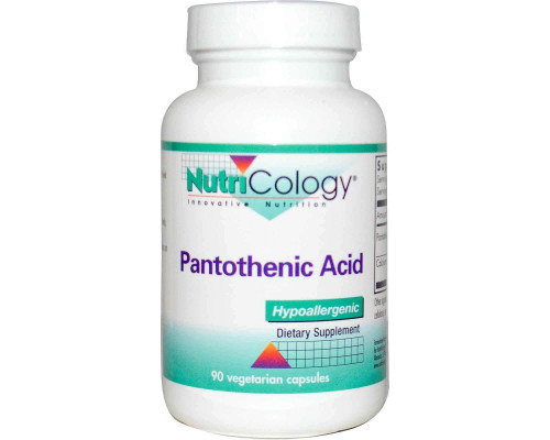Пантотенова кислота (Pantothenic Acid), Nutricology, 90 капсул