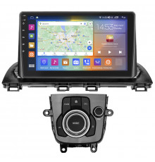 Штатная магнитола Lesko для Mazda 3 III (BM) Рестайлинг 2016-2019 экран 9" 2/32Gb CarPlay 4G Wi-Fi GPS Prime