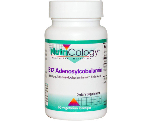 Вітамін В12 (аденозилкобаламін), Vitamin B12 Adenosylcobalamin, Nutricology, 60 вегетаріанських льодяників