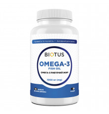 Омега-3, риб'ячий жир, Omega-3 Fish Oil, Biotus, 180 капсул (1000 мг на 2 капсули)