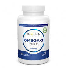 Омега-3, риб'ячий жир, Omega-3 Fish Oil, Biotus, 180 капсул (1000 мг на 2 капсули)