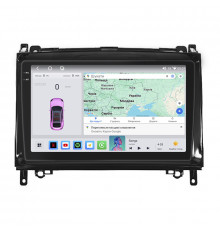 Штатная магнитола Lesko для Mercedes-Benz B-Класс I (W245) Рестайлинг 2008-2011 экран 9" 4/64 QLED CarPlay 4G Wi-Fi GPS 360 Prime