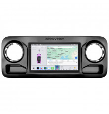 Штатная магнитола Lesko для Mercedes-Benz Sprinter III (W907/910) 2018-н.в. экран 10" 4/64 QLED CarPlay 4G Wi-Fi GPS 360 Prime