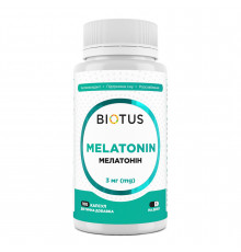 Мелатонін, Melatonin, Biotus, 3 мг, 100 капсул