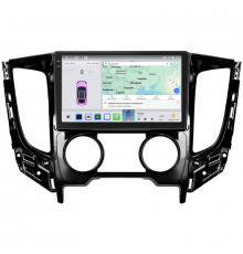 Штатная магнитола Lesko для Mitsubishi L200 V Manual AC 2015-2019 экран 9" 4/64 QLED CarPlay 4G Wi-Fi GPS 360 Prime