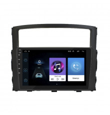 Штатная магнитола Lesko для Mitsubishi Pajero IV Рестайлинг 1 2011-2014 экран 9" 1/16Gb Wi-Fi GPS Base