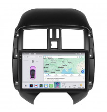 Штатная магнитола Lesko для Nissan Sunny N17 2012-2014 экран 9" 4/64 QLED CarPlay 4G Wi-Fi GPS 360 Prime