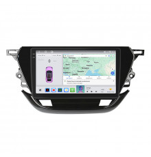 Штатная магнитола Lesko для Opel Corsa F 2019-н.в. экран 9" 4/64 QLED CarPlay 4G Wi-Fi GPS 360 Prime