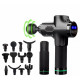 Масажер Massage Gun Max з 30 режимами, 12 насадками, запасною батареєю та кейсом (Чорний)
