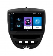 Штатная магнитола Lesko для Peugeot 107 I Рестайлинг 2009-2012 экран 10" 1/16Gb Wi-Fi GPS Base