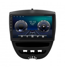 Штатная магнитола Lesko для Peugeot 107 I Рестайлинг 2009-2012 экран 10" 4/32Gb 4G Wi-Fi GPS Top