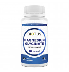 Магній гліцинат, Magnesium Glycinate, Biotus, 350 мг, 60 капсул