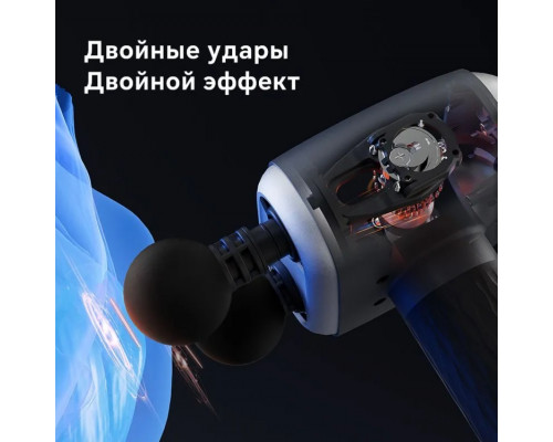 Перкусійний ударний масажер BOOSTER DM для тіла з гарячим компресом та подвійними головками для масажу шиї, плеч, спини та ніг Перкусійний ударний масажер BOOSTER DM для тіла з гарячим компресом та подвійними головками для масажу шиї, плеч, спини та ніг