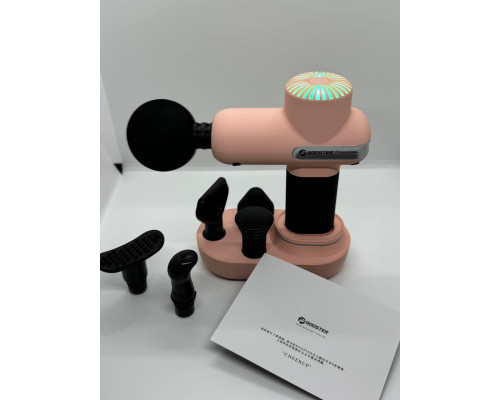 Компактний перкусійний масажер Booster Lightsaber Mini Rose з подарунковим кейсом Компактний перкусійний масажер Booster Lightsaber Mini Rose з подарунковим кейсом