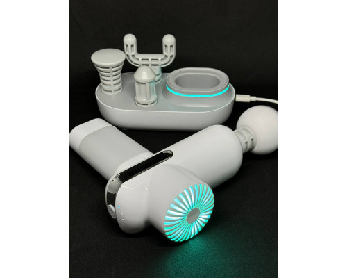 Компактний перкусійний масажер Booster Lightsaber Mini White з кейсом у комплекті Компактний перкусійний масажер Booster Lightsaber Mini White з кейсом у комплекті