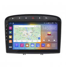 Штатная магнитола Lesko для Peugeot 408 I Рестайлинг 2017-н.в. экран 9" 4/64Gb CarPlay 4G Wi-Fi GPS Prime