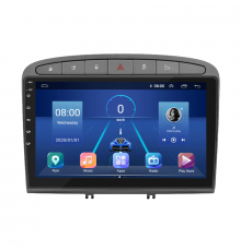 Штатная магнитола Lesko для Peugeot 408 I Рестайлинг 2017-н.в. экран 9" 6/128Gb 4G Wi-Fi GPS Top