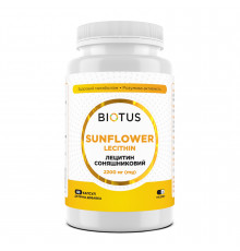 Лецитин соняшниковий, Lecithin Sunflower, Biotus, 2200 мг, 60 капсул