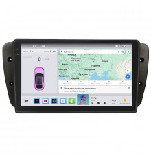 Штатная магнитола Lesko для SEAT Ibiza IV 2008-2012 экран 9" 4/64 QLED CarPlay 4G Wi-Fi GPS 360 Prime