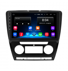 Штатная магнитола Lesko для Skoda Octavia II (A5) Рестайлинг 2008-2013 экран 10" 2/32Gb Wi-Fi GPS Base