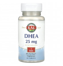 ДГЭА, DHEA, KAL, 25 мг, 60 таблеток