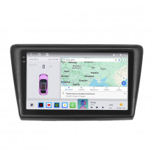 Штатная магнитола Lesko для Skoda Rapid I 2012-2017 экран 9" 4/64 QLED CarPlay 4G Wi-Fi GPS 360 Prime