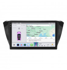 Штатная магнитола Lesko для Skoda Superb III Рестайлинг 2019-н.в. экран 10" 4/64 QLED CarPlay 4G Wi-Fi GPS 360 Prime