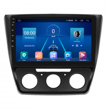 Штатная магнитола Lesko для Skoda Yeti I Рестайлинг 2013-2018 экран 10" 4/64Gb 4G Wi-Fi GPS Top