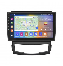 Штатная магнитола Lesko для SsangYong Actyon II Рестайлинг 2013-н.в. экран 9" 4/64Gb CarPlay 4G Wi-Fi GPS Prime