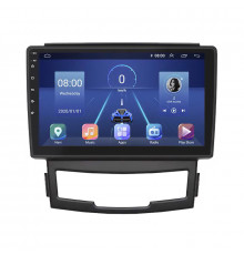 Штатная магнитола Lesko для SsangYong Actyon II Рестайлинг 2013-н.в. экран 9" 6/128Gb 4G Wi-Fi GPS Top