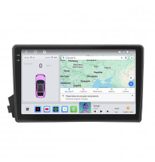 Штатная магнитола Lesko для SsangYong Kyron I Рестайлинг 2007-2015 экран 9" 4/64 QLED CarPlay 4G Wi-Fi GPS 360 Prime