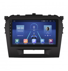Штатная магнитола Lesko для Suzuki Vitara II 2014-2019 экран 9" 4/64Gb 4G Wi-Fi GPS Top