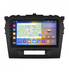 Штатная магнитола Lesko для Suzuki Vitara II Рестайлинг 2018-н.в. экран 9" 4/64Gb CarPlay 4G Wi-Fi GPS Prime