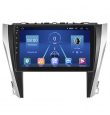 Штатная магнитола Lesko для Toyota Camry VII (XV50) Рестайлинг 2014-2017 экран 10" 4/64Gb 4G Wi-Fi GPS Top