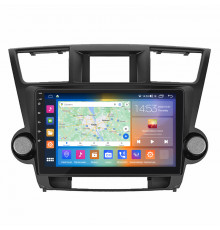 Штатная магнитола Lesko для Toyota Highlander II (U40) 2007-2010 экран 10" 2/32Gb CarPlay 4G Wi-Fi GPS Prime