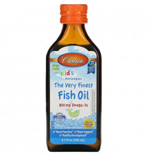 Риб'ячий жир для дітей, Fish Oil, Carlson, норвезький, апельсин, 200 мл