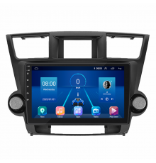 Штатная магнитола Lesko для Toyota Highlander II (U40) 2007-2010 экран 10" 2/32Gb 4G Wi-Fi GPS Top