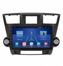Штатная магнитола Lesko для Toyota Highlander II (U40) Рестайлинг 2010-2013 экран 10" 6/128Gb 4G Wi-Fi GPS Top