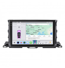 Штатная магнитола Lesko для Toyota Highlander III (U50) 2013-2016 экран 10" 4/64 QLED CarPlay 4G Wi-Fi GPS 360 Prime