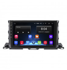Штатная магнитола Lesko для Toyota Highlander III (U50) Рестайлинг 2016-2019 экран 10" 2/32Gb Wi-Fi GPS Base
