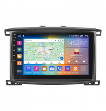 Штатная магнитола Lesko для Toyota Land Cruiser 100 Series Рестайлинг 2 2005-2007 экран 10" 2/32Gb CarPlay 4G Wi-Fi GPS Prime