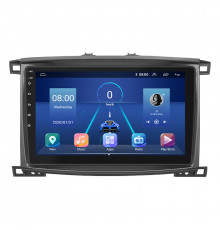 Штатная магнитола Lesko для Toyota Land Cruiser 100 Series Рестайлинг 2 2005-2007 экран 10" 4/32Gb 4G Wi-Fi GPS Top