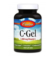 Витамин C, C-Gel, Carlson, 1000 мг, 100 гелевых капсул