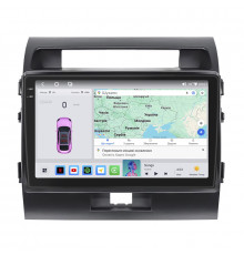 Штатная магнитола Lesko для Toyota Land Cruiser 200 Series Рестайлинг 1 2012-2015 экран 10" 4/64 QLED CarPlay 4G Wi-Fi GPS 360 Prime