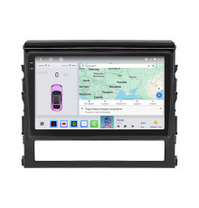 Штатная магнитола Lesko для Toyota Land Cruiser 200 Series Рестайлинг 2 2015-2021 экран 9" 4/64 QLED CarPlay 4G Wi-Fi GPS 360 Prime