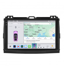 Штатная магнитола Lesko для Toyota Land Cruiser Prado 120 Series 2002-2007 экран 9" 4/64 QLED CarPlay 4G Wi-Fi GPS 360 Prime