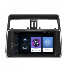 Штатная магнитола Lesko для Toyota Land Cruiser Prado 150 Series Рестайлинг 2 2017-2020 экран 10" 1/16Gb Wi-Fi GPS Base